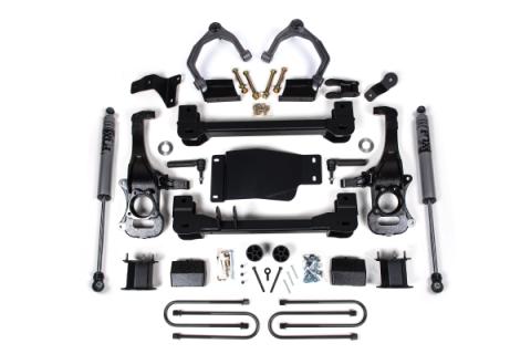 4 Inch Lift Kit For 2025 Silverado/Sierra 1500 4WD 3 Inch Rear Block Spacer Front Fox 2.0 ADV Series Rear Shock Zone Offroad