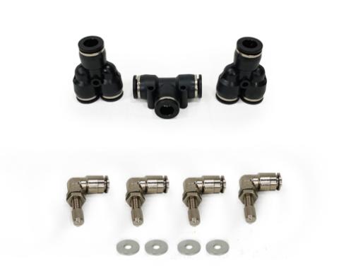 Tacoma Tire Inflator System 4 Tire For 16-25 Toyota Tacoma W/Engine Bay Mount With Box, Fittings, Hoses and Storage Bag Black UP Down Air