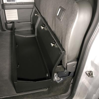 Rear Underseat Lockbox - 09-14 F-150 w/ Crew Cab w/o Subwoofer Black Tuffy Security Products