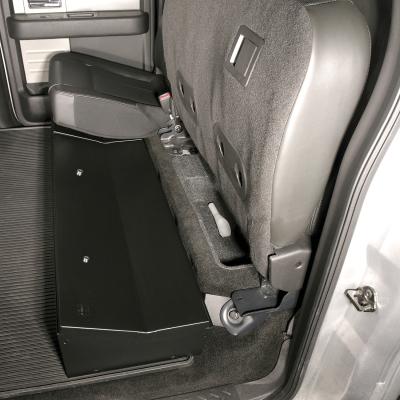 Rear Underseat Lockbox - 09-14 F-150 w/ Crew Cab w/o Subwoofer Black Tuffy Security Products
