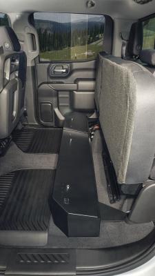 Rear Underseat Lockbox 19-22 Silverado/Sierra 1500 {19 New Body Style} / 20-21 2500HD/3500HD w/ Crew, Extended Cab Black Tuffy Security Products