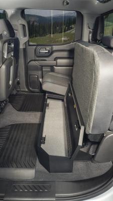 Rear Underseat Lockbox 19-22 Silverado/Sierra 1500 {19 New Body Style} / 20-21 2500HD/3500HD w/ Crew, Extended Cab Black Tuffy Security Products
