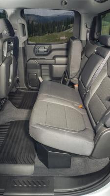 Rear Underseat Lockbox 19-22 Silverado/Sierra 1500 {19 New Body Style} / 20-21 2500HD/3500HD w/ Crew, Extended Cab Black Tuffy Security Products