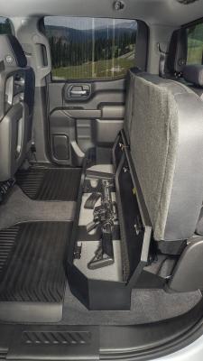 Rear Underseat Lockbox 19-22 Silverado/Sierra 1500 {19 New Body Style} / 20-21 2500HD/3500HD w/ Crew, Extended Cab Black Tuffy Security Products