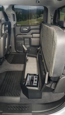 Rear Underseat Lockbox 19-22 Silverado/Sierra 1500 {19 New Body Style} / 20-21 2500HD/3500HD w/ Crew, Extended Cab Black Tuffy Security Products