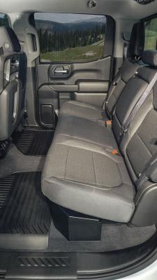 Rear Underseat Lockbox 19-22 Silverado/Sierra 1500 {19 New Body Style} / 20-21 2500HD/3500HD w/ Crew, Extended Cab Black Tuffy Security Products