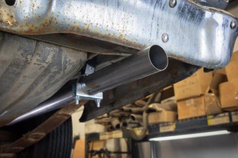 1966-71 Ford Fairlane 2.5 Inch X-Pipe Crossmember Back Rear Exit Exhaust Race Pro Mufflers Pypes Performance Exhaust