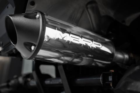 2001-2024 Polaris Sportsman 5 Inch Single Slip-on Muffler with Billet Tip Performance Series MBRP