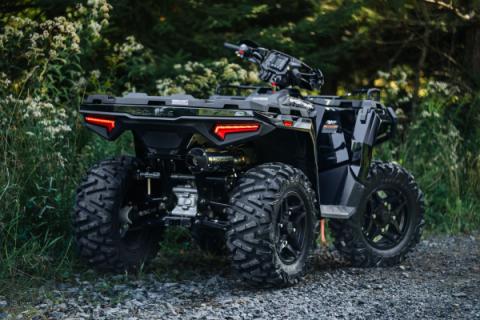 2001-2024 Polaris Sportsman 5 Inch Single Slip-on Muffler with Billet Tip Performance Series MBRP