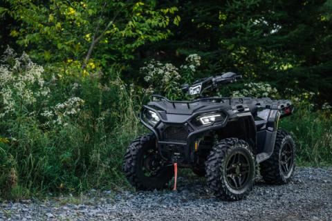 2001-2024 Polaris Sportsman 5 Inch Single Slip-on Muffler with Billet Tip Performance Series MBRP