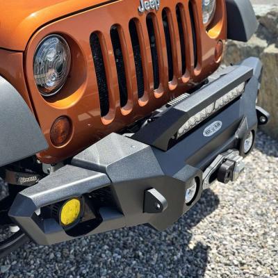 Big Sky Aluminum Mid Front Bumper With Winch Plate Wrangler JK Rock Slide Engineering