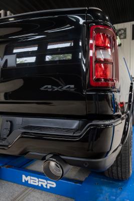 2025 Ram 1500 3.0L SST SO Armor Pro 3 inch Cat-back 2.5 Inch Dual Split Rear Exhaust with Carbon Fiber Tips MBRP
