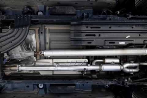 2025 Ram 1500 3.0L SST SO Armor Pro 3 inch Cat-back 2.5 Inch Dual Split Rear Exhaust with Carbon Fiber Tips MBRP