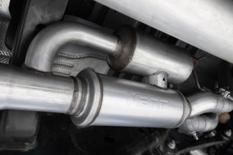 2025 Ram 1500 3.0L SST SO Armor Pro 3 inch Cat-back 2.5 Inch Dual Split Rear Exhaust with Carbon Fiber Tips MBRP