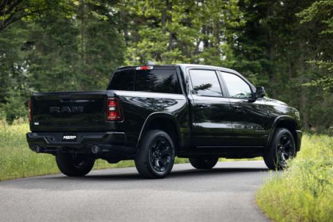 2025 Ram 1500 3.0L SST SO Armor Pro 3 inch Cat-back 2.5 Inch Dual Split Rear Exhaust with Carbon Fiber Tips MBRP