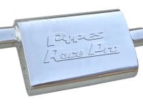Race Pro Series Muffler 14 in 2.5 in Offset/Center Hardware Not Incl Polished 304 Stainless Steel Pypes Exhaust