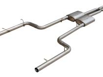 Cat Back Exhaust System Split Rear Dual Exit 11-14 Charger V8 Exc SRT8 2.5 in Intermediate And Tail Pipe Race Pro Muffle/Hardware Incl Tip Not Incl Natural Finish 409 Stainless Steel Pypes Exhaust