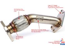 Up Pipe 3-Bolt Inlet Black Ceramic Coating Subaru 02-21 Turbo EJ Engines equipped w/3-Bolt Header Grimmspeed