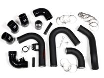 Front Mount Intercooler Kit Black Coated Inc. Red Piping For Subaru 15-21 WRX GrimmSpeed