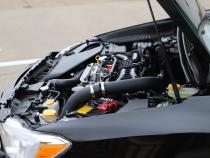 Front Mount Intercooler Kit Black Coated Inc. Red Piping For Subaru 15-21 WRX GrimmSpeed