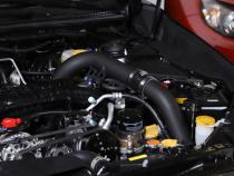 Front Mount Intercooler Kit Black Coated Inc. Black Piping For Subaru 15-21 WRX GrimmSpeed