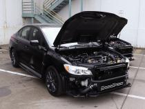 Front Mount Intercooler Kit Black Coated Inc. Black Piping For Subaru 15-21 WRX GrimmSpeed
