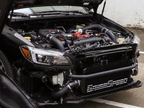 Front Mount Intercooler Kit Black Coated Black Piping For Subaru 15-21 STI GrimmSpeed