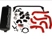 Front Mount Intercooler Kit Black Coated Black Piping For Subaru 15-21 STI GrimmSpeed