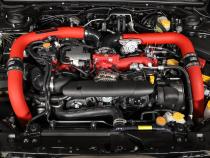 Front Mount Intercooler Kit Black Coated Black Piping For Subaru 15-21 STI GrimmSpeed