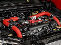 Front Mount Intercooler Kit Black Coated Black Piping For Subaru 15-21 STI GrimmSpeed