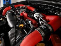 Front Mount Intercooler Kit Black Coated Black Piping For Subaru 15-21 STI GrimmSpeed
