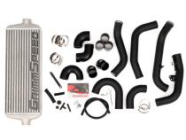 Front Mount Intercooler Kit Black Coated Black Piping For Subaru 15-21 STI GrimmSpeed