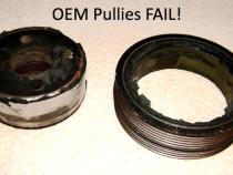 Lightweight Crank Pulley Black For Subaru All EJ Engines GrimmSpeed