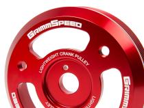Lightweight Crank Pulley Red For Subaru FA/FB Engines Equipped w/1-Piece OEM Pulley GrimmSpeed