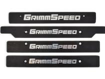 License Plate Frames GrimmSpeed Red Text Pair Grimmspeed