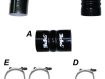 LBZ/LMM 06-10 Silicone Hose And Clamp Kit Black PPE Diesel