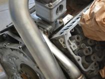 Three-Inch 304 Stainless Steel Down Pipe Extended Length For Use With PPE T4 Turbo Pedestal And PPE T4 Riser Block