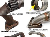 GM 6.6L Duramax Replacement Up-Pipe (Passenger Side) for OEM Exhaust Manifold 2001-2004 Fed