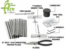 Tire Repair Kit 53 Piece Kit With Black Storage Box Up Down Air