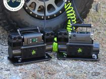 EGOI Portable Air Compressor System 12.3 CFM With Digital Control Panel, Storage Bag, Hose &amp;amp; Attachments Dual Motor Up Down Air