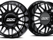 Dually Wheels Aftermath Black/Mill 22x8.25 8x165 SS Fronts For 94-18 Dodge Ram 3500 92-10 Silverado/Sierra 3500 87-97 Ford F-350 DDC Wheels
