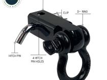 Receiver Hitch D-Ring Receiver Mount Recovery Shackle Overland Vehicle Systems