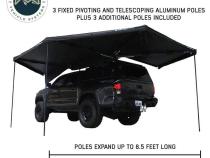 XD Nomadic 270 - Awning W/Lights and Black Out , Driver Side, Black Body, Black Trim and Black Travel Cover Overland Vehicle Systems