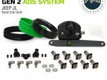 Jeep JK Tire Inflator System 4 Tire For 18-25 Jeep Wrangler 2/4 Door W/Engine Mount With Box, Fittings, Hoses and Storage Bag Black UP Down Air