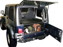 Deluxe Cargo Enclosure - 87-95 Wrangler YJ / 97-06 Wrangler TJ Rear Seats Must Be Removed Black Tuffy Security Products