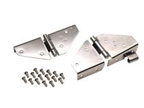 Jeep CJ/YJ Windshield Hinge Pair 76-95 CJ and Wrangler YJ Polished Silver Kentrol