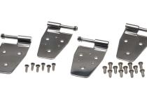 Jeep YJ Door Hinge Set 4 Pieces 87-95 Wrangler TJ Polished Silver Kentrol