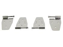 Jeep YJ Door Hinge Set 4 Pieces 87-95 Wrangler TJ Polished Silver Kentrol
