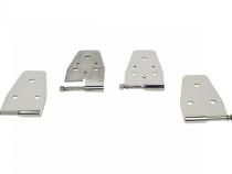 Jeep YJ Door Hinge Set 4 Pieces 87-95 Wrangler TJ Polished Silver Kentrol