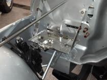 Jeep CJ Battery Tray with support arm 76-86 CJ Polished Silver Kentrol